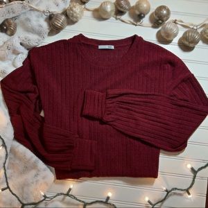 Zara Burgundy Knit Sweatee